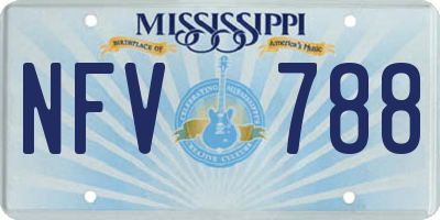 MS license plate NFV788