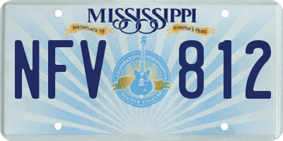 MS license plate NFV812