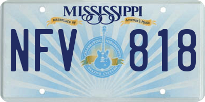 MS license plate NFV818