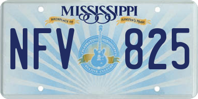 MS license plate NFV825