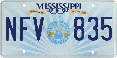 MS license plate NFV835