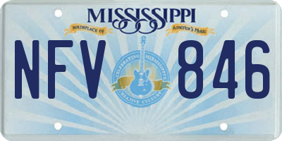 MS license plate NFV846