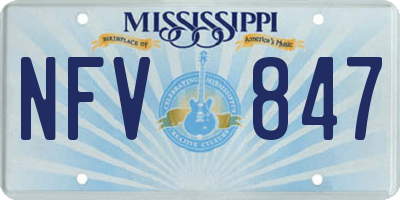MS license plate NFV847