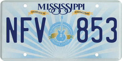MS license plate NFV853