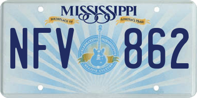 MS license plate NFV862