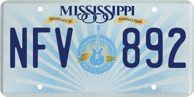 MS license plate NFV892
