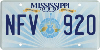 MS license plate NFV920