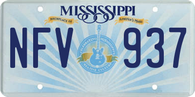 MS license plate NFV937