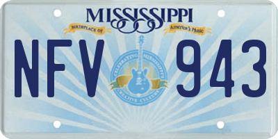 MS license plate NFV943