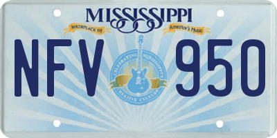 MS license plate NFV950