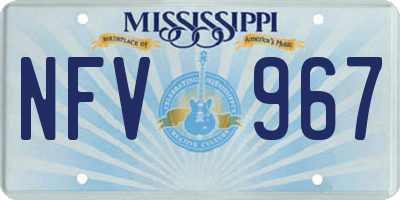 MS license plate NFV967