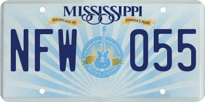 MS license plate NFW055