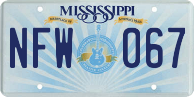 MS license plate NFW067