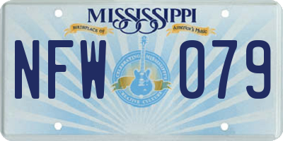 MS license plate NFW079