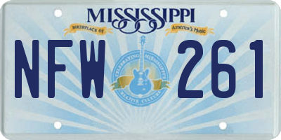 MS license plate NFW261