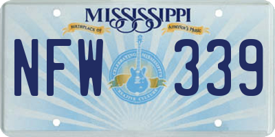 MS license plate NFW339