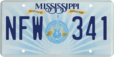 MS license plate NFW341