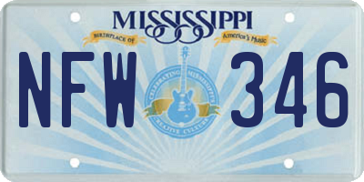 MS license plate NFW346