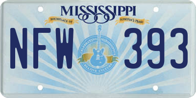 MS license plate NFW393
