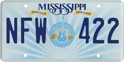 MS license plate NFW422