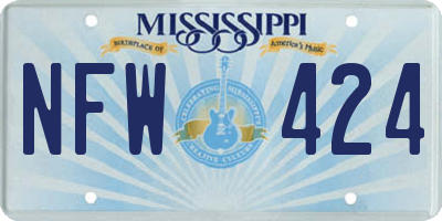 MS license plate NFW424