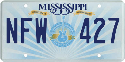 MS license plate NFW427