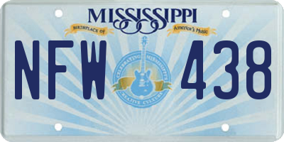 MS license plate NFW438