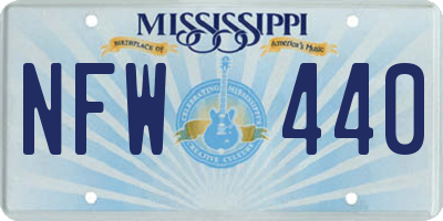 MS license plate NFW440