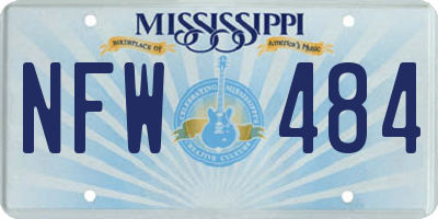 MS license plate NFW484