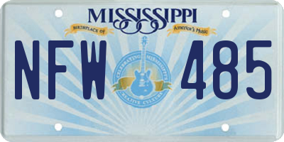 MS license plate NFW485
