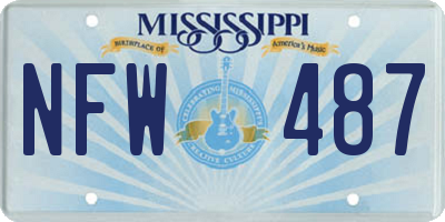 MS license plate NFW487