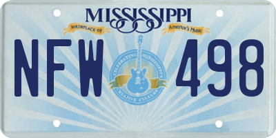 MS license plate NFW498