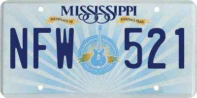 MS license plate NFW521