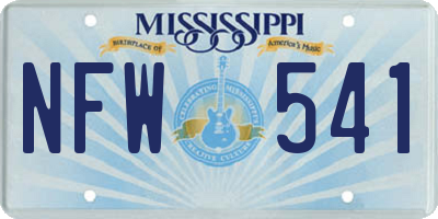 MS license plate NFW541