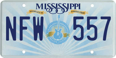 MS license plate NFW557