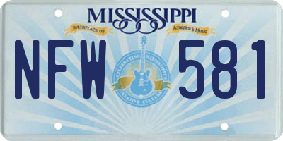 MS license plate NFW581