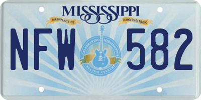 MS license plate NFW582