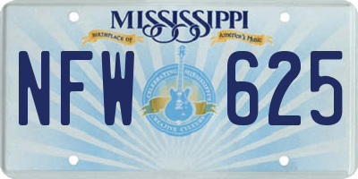 MS license plate NFW625