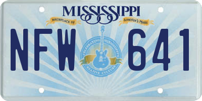 MS license plate NFW641