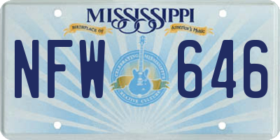 MS license plate NFW646