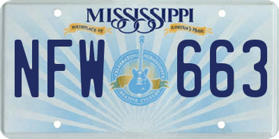 MS license plate NFW663