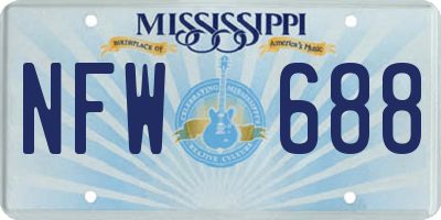 MS license plate NFW688