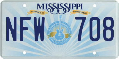 MS license plate NFW708