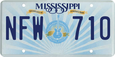 MS license plate NFW710