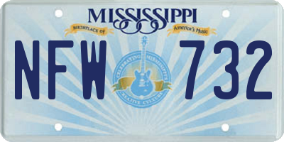 MS license plate NFW732
