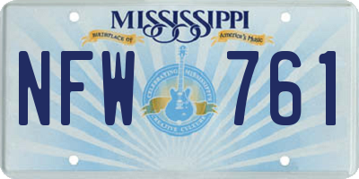 MS license plate NFW761