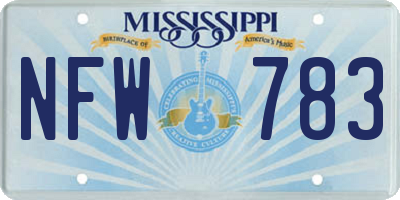 MS license plate NFW783