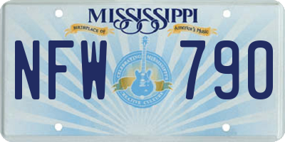 MS license plate NFW790