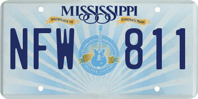 MS license plate NFW811