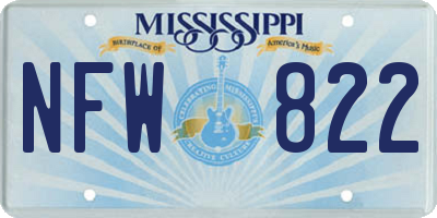 MS license plate NFW822